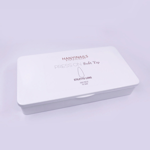 Hanyinails – kit d'extension d'ongles en acrylique professionnel xl, forme carrée, en forme de cercueil, amande <span class=keywords><strong>c</strong></span>, courbe conique, <span class=keywords><strong>clair</strong></span>, naturel, gel, pointes d'ongles - Product Image 3