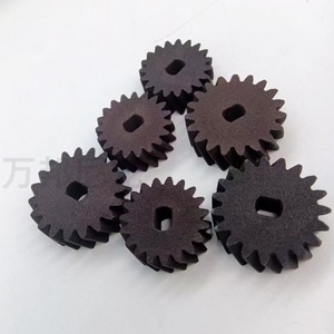 Engranajes cilíndricos de nylon hechos a medida, piezas de plástico negro no estándar para transmisión mecánica - Product Image 2
