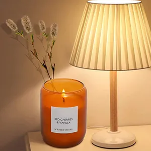 定制天然大豆蜡高级香料自有品牌礼品玻璃罐香味蜡烛