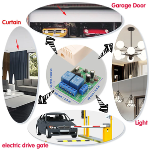 433MHz AC 110V 220V 2CH Universal Remote Control Switch Gate Motor Controller <strong>Module</strong> 10A Relay Receiver <strong>Transmitter</strong> - Product Image 6