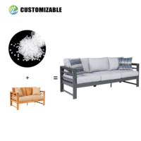 Table de jardin contemporaine en PEHD M417-820, portable, étanche, résistante aux UV, durable, garantie 5 ans, pour hôpitaux et hôtels