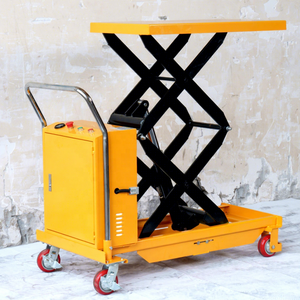 Meja Angkat Gunting Listrik Semi-Mobile 500KG 1.5M, Platform Pengangkat Portabel, Lift Gunting Mobil 110-230V, Logam/Baja - Product Image 1