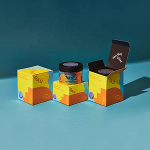 Fabricant de boîtes en papier kraft écologiques personnalisées avec logo, pliables, petites, rectangulaires, pour bougies, cosmétiques, huiles essentielles, emballages cadeaux carrés - Product Image 2