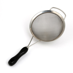 Stainless Steel Strainer Set 7 Piece With Black Handle For Kitchen Use Multifunctional Colander Sieve Filter For Cooking - Product Image 4