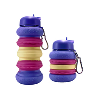 Brevet Produit Promotion Football Potable Bouteilles Hambourg Forme Silicone Pliable Bouteille D'eau Avec Logo Personnalisé En Gros