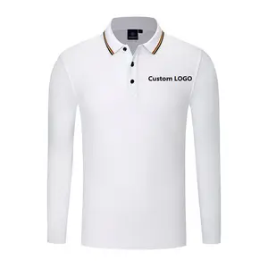 Хлопковая футболка-поло для гольфа Sidiou Group с логотипом на заказ, простые повседневные мужские деловые Футболки с длинным рукавом и вышивкой, высокое качество