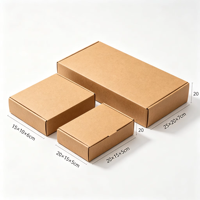 Boîte en carton kraft imprimée sur mesure, pliable, pour l'expédition et l'emballage, taille personnalisée