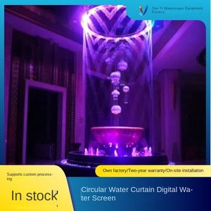 Rideau d'eau numérique pour usage intérieur/extérieur, décoration paysagère professionnelle en fibre optique CNC, fontaine d'eau colorée personnalisée - Product Image 2