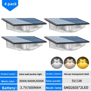 Lámpara Solar de Pared IP65 Impermeable RGB + 3000K 4000K 6000K |   Luz Ambiental para Jardín, Valla, Escaleras y Caminos, Duración de 10 a 12 Horas - Product Image 5