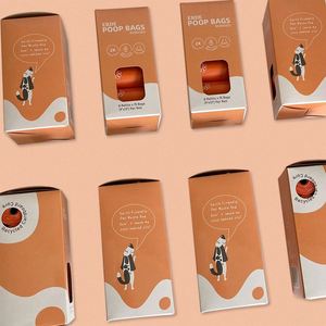 Nouveau sac biodégradable à 100 % pour déchets d'animaux, en amidon de maïs, compostable, orange, pour excréments de chien, sac écologique pour crottes de chien Erde - Product Image 2