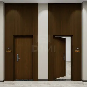 Guangdong Daji Custom High Quality Wood Fire Door For Hotel Room Fireproof Hotel Room Door Fire Rated Hotel Door