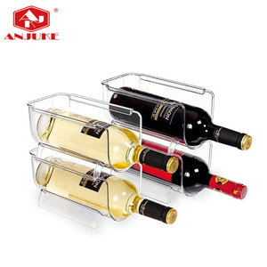 ANJUKE Empilable Transparent En Plastique Réfrigérateur Bouteille Casier À Vin Titulaire Organisateur De Stockage Pour Réfrigérateur - Product Image 1