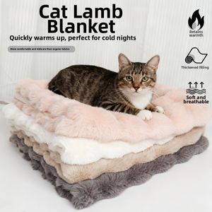 Köpekler ve Kediler için Evcil Hayvan Yatak Seti Yumuşak Uyku Battaniyesi Kedi Yatağı Yoğurma Minderi ve Kafes Minderi - Product Image 1