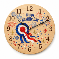 Horloge murale en bois de 10 pouces pour salon, cuisine, bureau, décoration, choix de cadeau de fête, horloge ronde suspendue, fournisseur en gros
