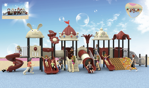 ชุดสไลเดอร์และชิงช้ากลางแจ้งสำหรับเด็ก ทำจากเหล็กและพลาสติก พร้อมวัสดุ PE และ LLDPE สำหรับสนามเด็กเล่นในสวนและโรงเรียนอนุบาล - Product Image 3