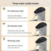 Distributeur d'eau pour chat en acier inoxydable 304, sans fil, double alimentation, circulation automatique, filtration, grande capacité, pour chats et chiens
