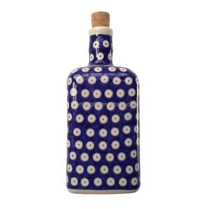 Bouteille d'huile d'olive ou de vinaigre en céramique peinte à la main, poterie classique de <span class=keywords><strong>Boleslawiec</strong></span> - Product Image 1