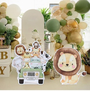 Jungle Animal KT Board Safari Theme Foam Borad Frame Baby Shower <span class=keywords><strong>Wild</strong></span> One 1st Birthday Party Decorations Kids - Product Image 1