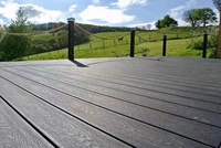 Terrasse Composite en bois et plastique, ajouré, facile à installer, pour extérieur, piscine, jardin, balcon, Patio, terrasse