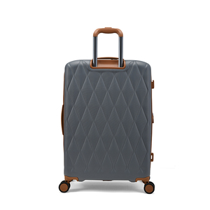 Goby London cứng PC hành lý đặt Trọng lượng nhẹ đào Da Lót Dây kéo đôi USB/Type-C phí cổng vali với phía trước mở - Product Image 6