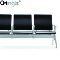 Chaise d'aéroport en Pu souple à 3 places en Tandem Offre Spéciale, chaise d'attente publique utilisée pour la salle d'attente des hôpitaux et des aéroports