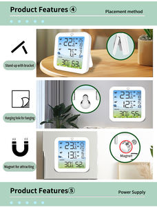 Ev kullanımı için Max/Min sıcaklık uyarısı ile dijital LCD ekran çift sensörler kablosuz buzdolabı ve dondurucu termometre - Product Image 6