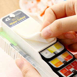 BOMEIJIA Offre Spéciale 18/25/33/42 couleur pliable transparent en forme d'éventail solide gouache portable <span class=keywords><strong>aquarelle</strong></span> peinture ensemble - Product Image 3