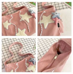 Women Star Pattern Canvas Crossbody <b>Tote</b> Shoulder Bag Casual Simple Large Capacity Travel School - Product Image 4
