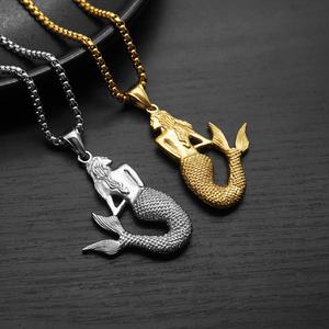 2026 Wholesale Vintage Mermaid <b>Necklace</b> Steampunk <b>Celtic</b> Victorian Goth Boho Fashion Pendant - Product Image 1