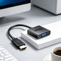   Adaptateur convertisseur vidéo VGA, transfert de signal sans pilote pour ordinateur portable PC vers moniteur VGA, projecteur, présentation de bureau