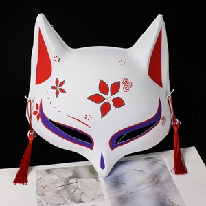 Máscara de Zorro 3D de Plástico para Niños y Adultos, Decoración para Fiestas de Disfraces y Cosplay de Halloween - Product Image 5