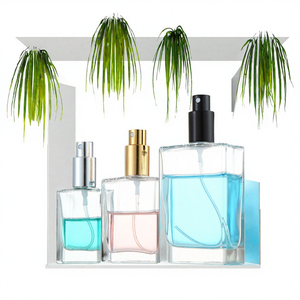 Flacon vaporisateur de parfum en verre transparent cylindrique de 50 ml, rechargeable, vide, avec impression d'écran et logo personnalisé - Product Image 3