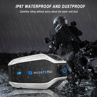 Casque Moto Circum-auriculaire TNICER T5 Plus IP67 Étanche avec Réduction de Bruit ENC et APT-X pour Motards