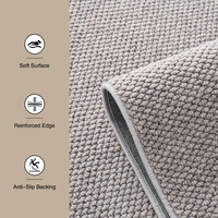 Tapis rond en laine Dsermer, écologique, luxueux, forme circulaire, tapis de salon, grand tapis rayé, chambre à coucher