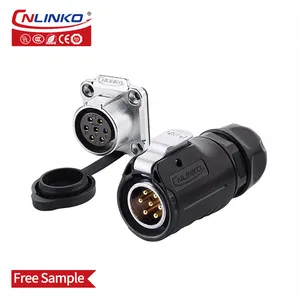 CNLINKO M20 Industry Waterproof IP67 Musical Instruments 7 Pin Signal Cable Connector