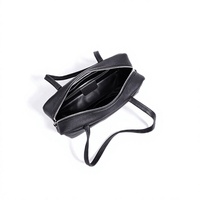 Bolso de Hombro de Cuero Genuino Granulado, Hecho a Mano, de Lujo, Resistente al Agua, con Dos Cierres, Estilo Minimalista y Discreto para Mujer