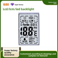 Testeur de pH du sol fabriqué en Chine avec affichage segmenté, hygromètre et écran LCD d'humidité du sol, affichage numérique, module LCD de type TN