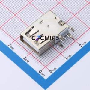 ZX-TYPEA-2-CCM4 USB Connector Through hole Component (THT) Connector Type-A Female Side Insert 4P - Product Image 1