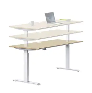 Ekonomik ofis mobilyaları elektrik yüksekliği ayarlanabilir yüksek masa çift motorlu ofis masası