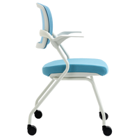 Chaise de formation de bureau d'ascenseur de conception moderne et simple populaire chaise en maille bon marché avec roues pour le bureau à domicile