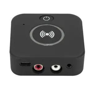 Penerima gigi biru NFC baru populer 5.0 3.5mm Jack Aux Stereo adaptor nirkabel musik mendukung APTX LL untuk Speaker mobil RCA