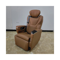 Asiento de Masaje Reclinable de Lujo para Autocaravana, Tipo Capitán, para Camioneta, Cuero Nappa, Compatible con Modelos Alphard y Toyota