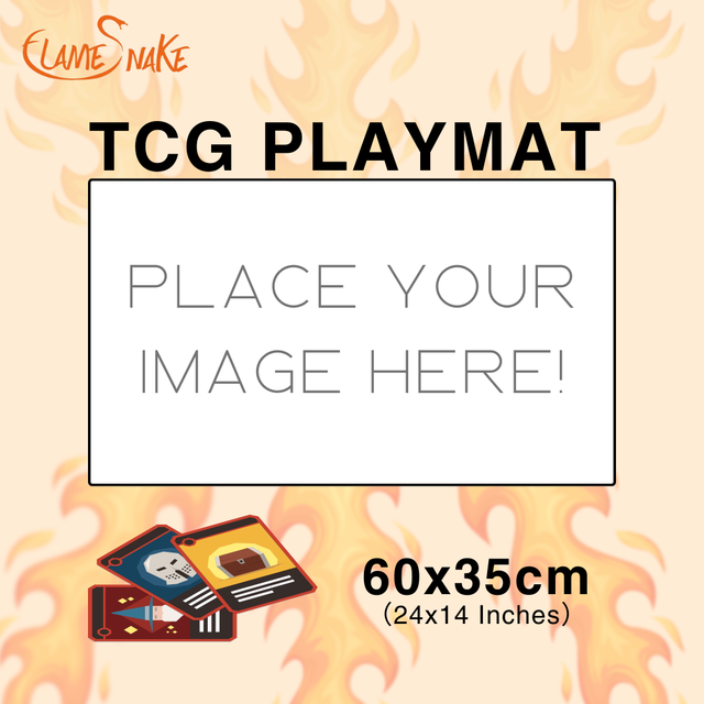 FLAME SNAKE 60*35cm Custom Pattern TCG Playmat Board Game Card Game , Playmat TCG Without Stitch or Stitching
