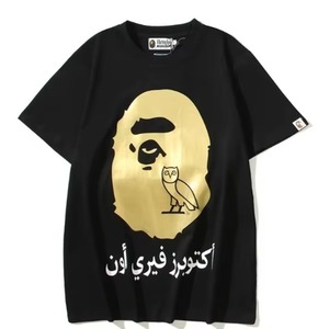 Formal Cartoon Printed Logo <b>Pattern</b> Men's Regular Fit O-Neck Short Sleeve 280g 100% Cotton <b>Knitted</b> T-Shirt - Product Image 4