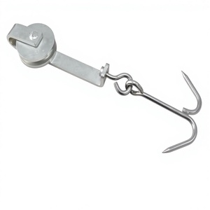 Système de convoyeur aérien à poulies plates en acier inoxydable personnalisé ZBHT pour ligne d'abattage d'abattoir - Product Image 6