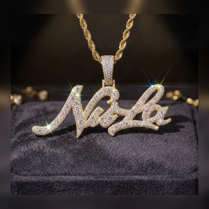 Pendentif personnalisé de luxe pour femme en argent 925 plaqué or, serti de diamants Tishya de 1,69 carat, style hip-hop, pour mariage - Product Image 4