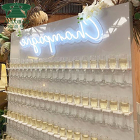 Porte-bouteilles de vin décoratifs pour événements de fête Champagne Wall Backdrop