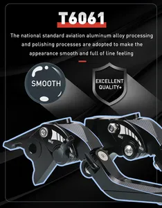 Leviers de frein et d'embrayage <span class=keywords><strong>r</strong></span>églables en aluminium CNC 5D pour moto <span class=keywords><strong>Kawasaki</strong></span> Z1000SX/NINJA 1000/Tourer Z1000 <span class=keywords><strong>SX</strong></span> 2011-2016 - Product Image 2