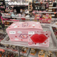 Vente en gros de bonbons Marque privée personnalisée 3D Sweet Sexy Big Lip Shape Gummy Soft Candy Fraise Saveur Halal Bonbons et bonbons ODM