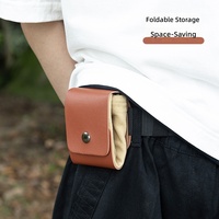 Handmatige multifunctionele fruitpluk- en voedselzoektas voor buitengebruik, op de taille te dragen gereedschapstas, opvouwbare canvas organizer met trekkoord